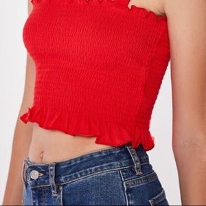 Kendall and Kylie Ruffle Tube Top Size Small